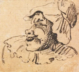 Grotesker Männerkopf